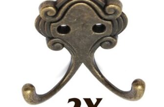 2x Vintage Look Double Wall Hook, Coat & Hat, Clothes, Towel, Bath Robe……