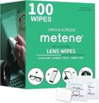 Metene 100 Pack Lens Cleaning Wipes, Pre-Moistened and Individually Wrapped Eyeglass Wipes, Glasses Cleaner for Eyeglasses, Camera Lens, Tablets, Phone, Computer Screen and Other Delicate Surfaces