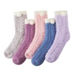 Simannie Warm Plush Socks for Women, 5 Pairs