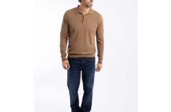 Weird Fish Alden Long Sleeve Knitted Polo