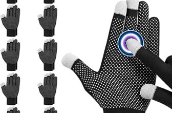 10 Pairs Knitted Magic Gloves for Phone Use, Warm Thermal Mittens for Outdoor Activities, Running, Skiing, Cycling, Black Gloves for Men and Women