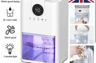 1000ML Electric Dehumidifier for Home Condensation Moisture with Timer with code – sold by Shevchenko Store