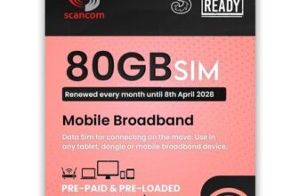 80GB Data SIM – Uncapped 5G – Preloaded Monthly to 2028