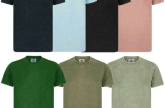 Acid Wash Cotton Jersey Crew Neck T-Shirt with code (7 colours available)