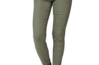 Amazon Essentials Womens Mid-Rise Stretchy Skinny Jeans – Light Olive Size 22 – Discontinued Colours
