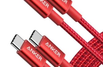 Anker USB C to USB C Cable, Nylon(6 ft, 2-Pack), 60W (3A) Red/Black – Sold by AnkerDirect UK / FBA