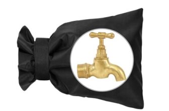 Black Insulated Outdoor Tap Cover for Winter Protection