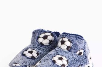 Blue Football Borg Fleece Booties Size 3-4 – Free C&C