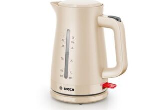 Bosch TWK3M127GB Electric Kettle, 1.7 L, Fast Boil, Cream