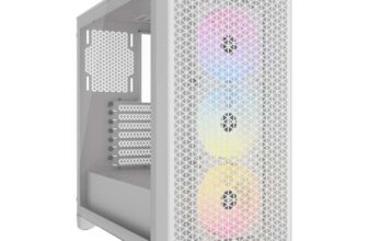 CORSAIR 3000D RGB AIRFLOW Mid-Tower PC Case 3x AR120 RGB Fans Three-Slot GPU Support Fits up to 8x 120mm Fans
