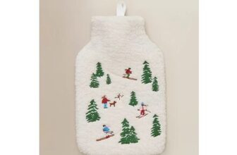 Cream Winter Trees Hot Water Bottle 2L (Add-on/FREE C&C)