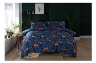 Deyongs Fox and Deer Navy Duvet Set (Single)