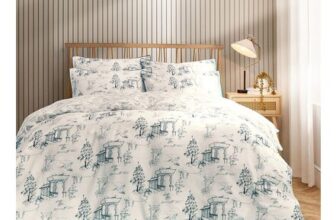 Double White Pagoda Duvet Set 200TC