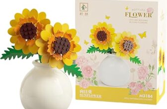 Flower Building Blocks Set Mini Botanical Plants Model Kit for Adults, Home Decor Flowers Display, Creative Gift for Kids, Girls & Women for Christmas, Valentines Day & Birthdays