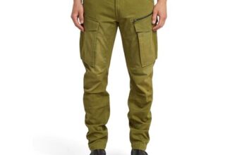 G-STAR Mens Rovic Zip Tapered Pants, Green, 35W/32L