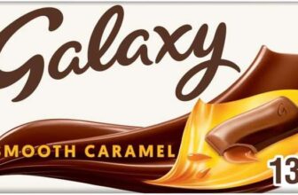 Galaxy Chocolate Bar, Smooth Caramel & Milk Chocolate, 135g (£1.32 S&S)