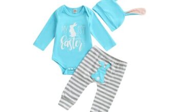 Geagodelia Baby First Easter Outfit, Sky Blue, 3-6 Months