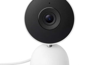 Google Nest Cam Indoor (Wired, 3rd Gen) Indoor Security Camera with 2K Video Works with Google Home Built with Gemini Snow