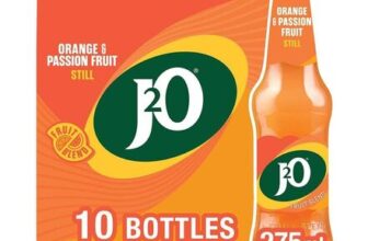 J2O Orange & Passion Fruit Juice, 10 X 275ml
