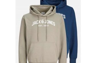 Jack and Jones Arched Logo 2 Pack Hoodie Mens