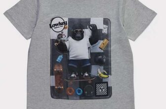 Kids Grey Gorilla Graphic T-Shirt Sizes 3-15 Yrs 10% with George Reward Points Free C&C