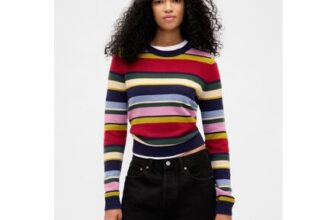 Multi Stripe CashSoft Crew Neck Jumper