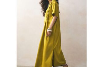 Olive Green Short Sleeve T-Shirt Twist Midi Dress