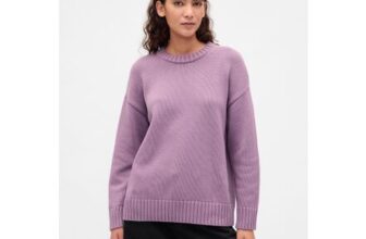 Purple Cotton Oversized Jumper