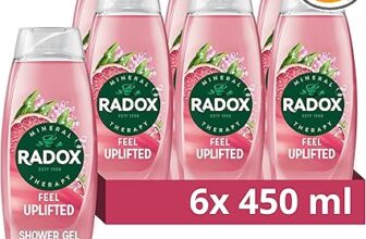 Radox Mineral Therapy Feel Uplifted body wash pack of 6 shower gel with a grapefruit & ginger fragrance for a refreshing shower experience 450 ml