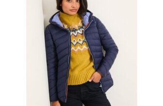 Ruby Navy Lightweight Puffer Coat