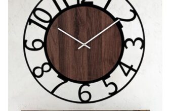 SIN&MI 24 Silent Vintage Wood Wall Clock for Decor