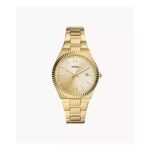Scarlette Three-Hand Date Gold-Tone Stainless Steel Watch