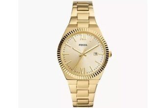 Scarlette Three-Hand Date Gold-Tone Stainless Steel Watch