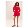 Scorching Hot Long-Sleeve Mini Dress