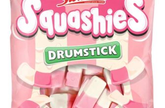 Swizzels Squashies Sweets, Large 140g Bag, Strawberry and Cream Flavour Sweets (76p /81p S&S) – 4 For £3.38