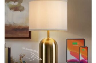 Touch Control Bedside Lamp with USB Port,