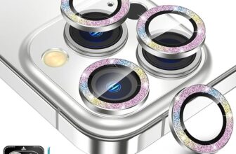 for iPhone 16 Pro Max/iPhone 16 Pro Camera Lens Protector, 9H Tempered Glass Ultra HD Strong Adsorption Metal Individual Ring Camera Screen Protector Cover