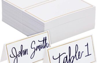 100 Pack Wedding Place Cards for Table Setting, Blank Table Name Cards, Gold Place Cards for Birthday, Banquet, Events, Reserved Seating