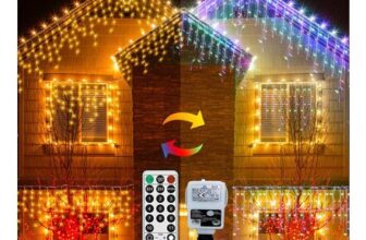 10M Outdoor Icicle Lights, 320 LEDs, 4 Colors, Waterproof