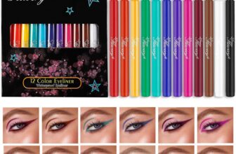 12 Colors Liquid Eyeliner Set, Colorful Neon Eyeliner Pencil Matte Colored Pen Waterproof Long Lasting Pigmented Rainbow Eye Liner Halloween Christmas Makeup Gift Kit for Women