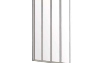 1400x840mm Folding Shower Screen – White or Silver ( X2 Nectar ) – Free C&C