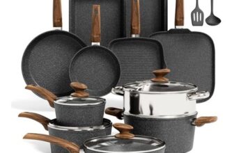 17 Piece Non-Stick Cooking Pan Set, 3 Colour Options