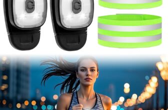 2 Pack Clip On Torch, LED Running Lights Clip-on Lights for Runners, USB Rechargeable Night Running Chest Light Hands Free Flashlight for Runners Dog Walking Hiking Joggers (Style 2)