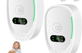 2-Pack Mini Air Purifier for Home Plug-In Negative Ioniser for Bedroom, Office & Kitchen, Portable Odour Eliminator for Smoke, Pets & Shoes, Filter-Free & Quiet Operation