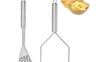 2-Pack Stainless Steel Potato Mashers, Durable and Easy to Clean