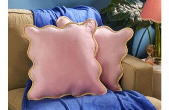 2 X Scallop Edge Matte Velvet Cushion Covers Home Dcor