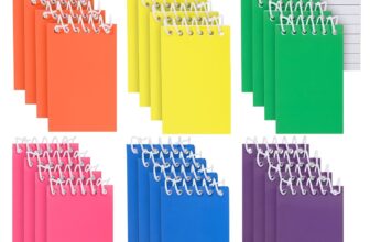 24-Pack Top Spiral Mini Notepads Bulk Spiral Notepads for Note Taking To-Do-Lists Party Favours Stocking Stuffers Lined Paper 6 Colours 6 x9 cm