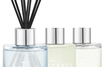 3 Pack Fragrance Reed Diffuser, 50ML Freesia Jasmine Lemongrass Aromatherapy Diffuser Set with 12 Black Fiber Sticks,Air Freshener for Bedroom Bathroom Office