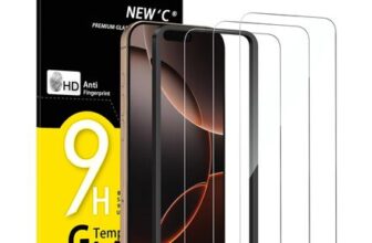 3-Pack iPhone 17/17 Pro/16 Pro Screen Protector, 6.3-Inch Tempered Glass