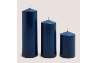 3 Piece Navy Eid Candle Set